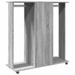 vidaXL Garde-robe avec roues sonoma gris 102x38x110 cm bois ingénierie