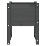 vidaXL Jardinières 2 Pièces Gris 40x40x52 5 cm Bois massif de pin