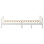 vidaXL Cadre de lit Blanc 90x200 cm Bois de pin massif