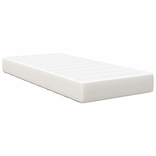vidaXL Matelas de Lit avec matelas Crème 90 x 200 cm tissu