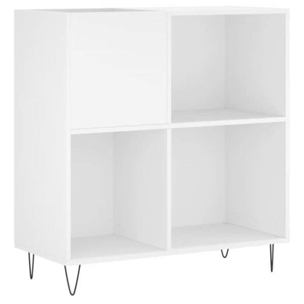 vidaXL Armoire à disques blanc 84 5x38x89 cm bois d'ingénierie