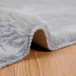 vidaXL Tapis en Fourrure Synthétique de Lapin Olite Gris 200 x 280 cm