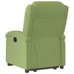 vidaXL Fauteuil inclinable électrique vert clair velours