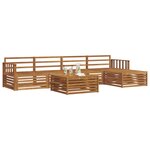 vidaXL Ensemble de canapés d'extérieur 6 Pièces Naturel