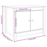 vidaXL Table basse Blanc 71x49x55 cm Bois massif de pin