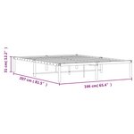 vidaXL Cadre de lit métal sans matelas noir 160x200 cm