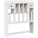 vidaXL Tête de lit avec rangement blanc 75 cm bois massif de pin