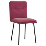 vidaXL Chaises à manger lot de 2 Rouge bordeaux Velours