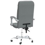 vidaXL Fauteuil inclinable de bureau Gris foncé Tissu