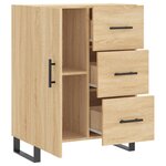 vidaXL Buffet chêne sonoma 69 5x34x90 cm bois d'ingénierie