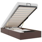 vidaXL Cadre de lit ottoman sans matelas marron 90x190 cm similicuir