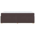 vidaXL Cadre de lit avec matelas Marron foncé 90 x 200 cm tissu