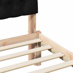 vidaXL Cadre de lit avec tête de lit rembourrée Marron 75 x 190 cm