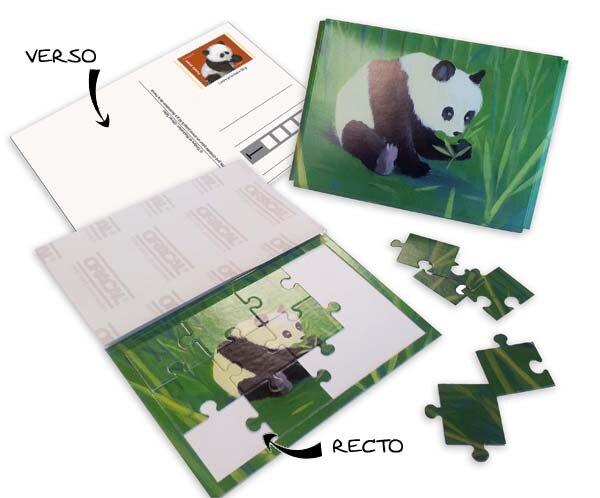 Prêt-à-Poster carte puzzle Panda