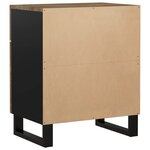 vidaXL Table de chevet 50x33x60 cm Bois de manguier et d'ingénierie