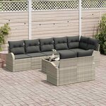 vidaXL Ensemble de canapé de jardin Gris clair 55 x 55 x 37 cm