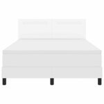 vidaXL Lit à ressorts avec matelas Blanc 160 x 200 cm Simili cuir
