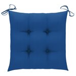 vidaXL Chaises de jardin lot de 6 et coussins bleu Bois de teck solide
