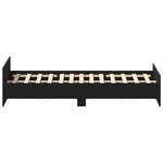 vidaXL Cadre de lit sans matelas Chêne noir 180 x 200 cm Bois d'ingénierie