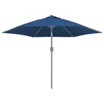 vidaXL Tissu de remplacement pour parasol d'extérieur Bleu azuré 300cm