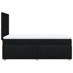 vidaXL Sommier à lattes de lit avec matelas Noir 90x200 cm Tissu