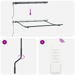 vidaXL Cadre de store électrique rétractable 3x2 m métal