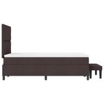 vidaXL Lit à ressorts avec matelas Marron foncé 120 x 190 cm tissu