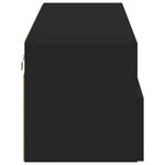 vidaXL Meuble TV mural noir 100x30x30 cm bois d'ingénierie