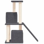 vidaXL Arbre à chat avec griffoirs en sisal Gris foncé 82 cm