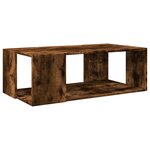 vidaXL Table basse chêne fumé 89 5x48x30 cm bois d'ingénierie