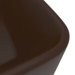 vidaXL Lavabo de luxe Marron foncé mat 41x30x12 cm Céramique