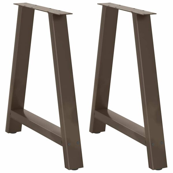 vidaXL Pieds de table à manger en forme de A  2 pièces  70 x (72-73) cm  acier