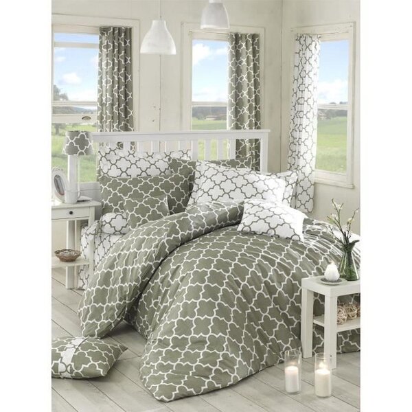 Parure de lit - housse de couette 220 x 240 + 2 taies d'oreiller 60 x 60 coton renforcé - Gris