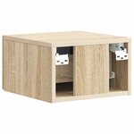 vidaXL Cabinet de chevet mural 2 Pièces Chêne Sonoma 33 x 34 5 x 20 cm