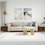 vidaXL Tables basses 2 Pièces chêne marron 50x50x40 cm bois d'ingénierie
