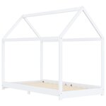 vidaXL Cadre de lit d'enfant Blanc Bois de pin massif 90 x 200 cm