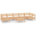 Salon de jardin meuble d'extérieur ensemble de mobilier 8 pièces bois de pin massif 02_0017817