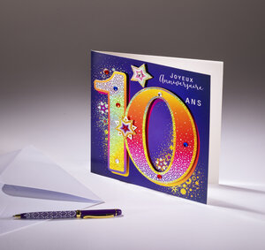 Carte double coll'âge- 10 ans