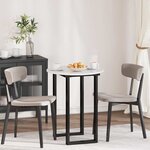 vidaXL Plateau de table Blanc brillant 60 x 60 x 1 5 cm