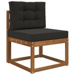 vidaXL Coussin de canapé d'extérieur 2 Pièces Noir Polyester