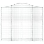 vidaXL Paniers à gabions arqués 11 Pièces 200x30x160/180 cm Fer galvanisé