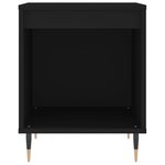 vidaXL Table de chevet Noir 40x35x50 cm Bois d’ingénierie