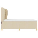 vidaXL Lit à ressorts avec matelas Crème 190 x 140 cm tissu