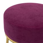 vidaXL Tabouret rond Violet Velours