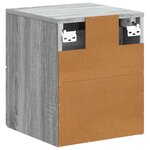 vidaXL Cabinet de chevet mural 2 Pièces Sonoma gris 34 5 x 33 x 40 cm