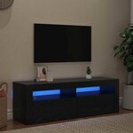 vidaXL Meuble TV Noir 120 x 35 x 40 cm Bois d'ingénierie
