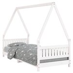 vidaXL Cadre de lit pour enfants blanc 80x200 cm bois de pin massif