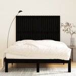 vidaXL Tête de lit murale Noir 146 5x3x110 cm Bois massif de pin