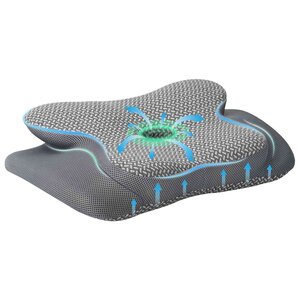 vidaXL Coussin pour le cou Gris 58 x 38 x 12 cm Polyester