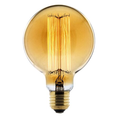 Ampoule Déco filament carbone Globe Ø95 25W E27 2700K (blanc chaud)